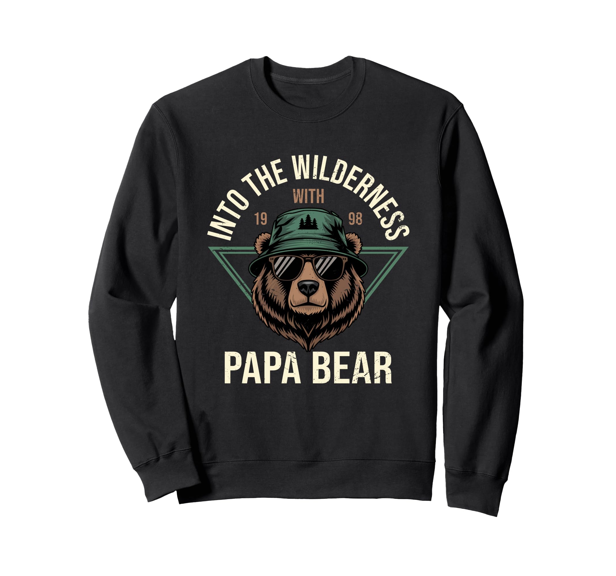 Into Wilderness Papa Bear Adventure Sweatshirt - Unique Graphic for Adults - T-Shirt, Sweatshirt, Hoodie