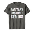 Funny Fantasy Football Genius Dad Unicorn T-Shirt - Unique Graphic Unisex - T-Shirt, Sweatshirt, Hoodie
