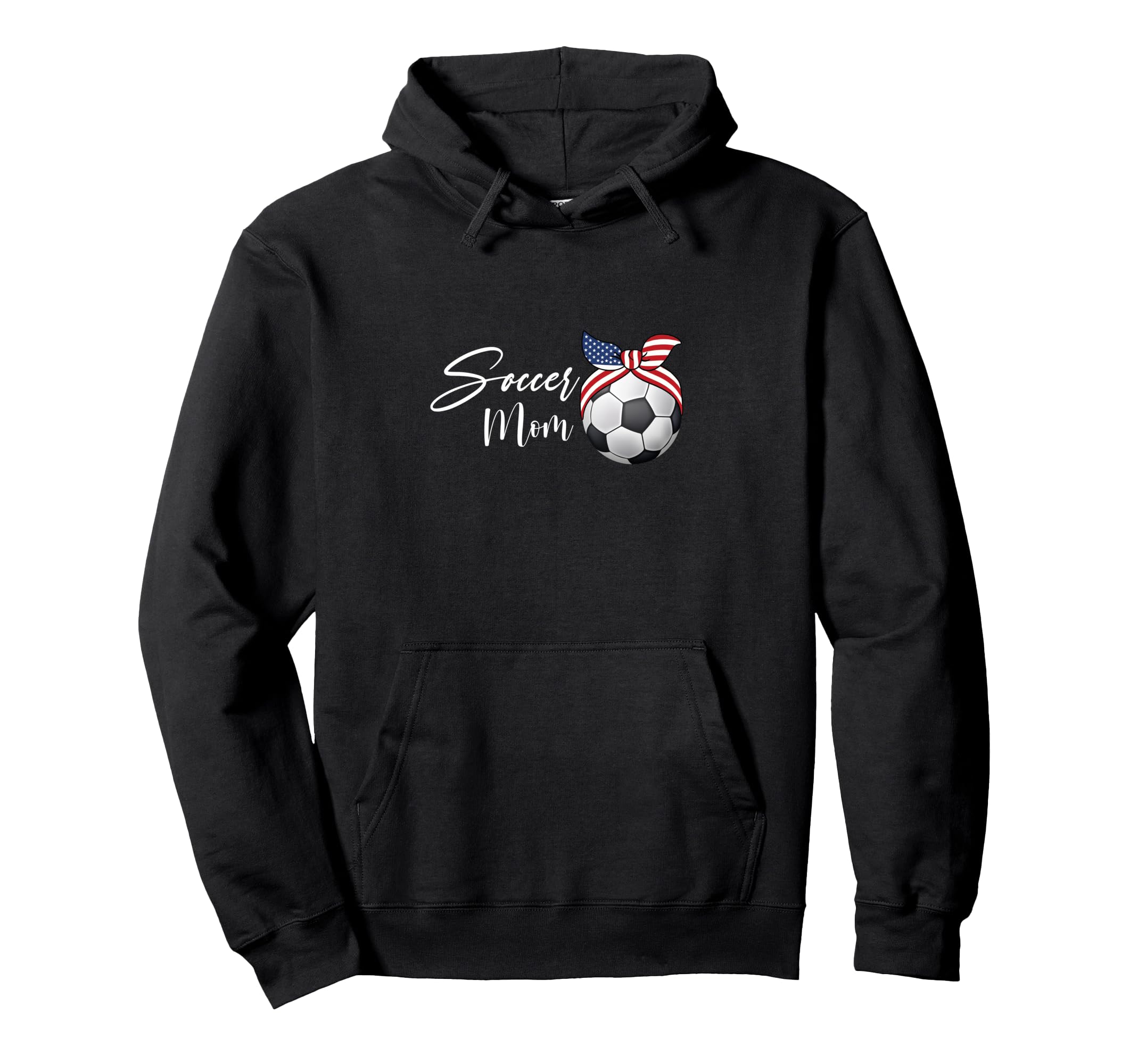 Soccer Mom American Flag Ball Hoodie - Minimalist Print for Adults - T-Shirt, Sweatshirt, Hoodie