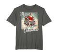 Husky Family Huskies Pulling Santa T-Shirt - Fun Novelty Design for Adults - T-Shirt, Sweatshirt, Hoodie