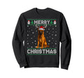 Belgian Malinois Santa Hat Ugly Dog Sweatshirt - Minimalist Print Men Women - T-Shirt, Sweatshirt, Hoodie