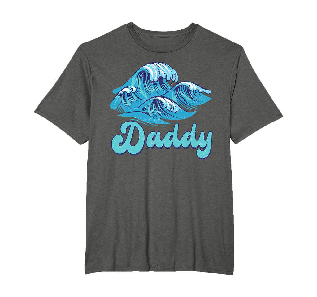 Daddy Surf Birthday Beach Theme T-Shirt - Minimalist Print Men Women - T-Shirt, Sweatshirt, Hoodie