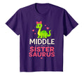 Middle Sister Dinosaur Dino Saurus T-Shirt - Custom Art Print for Adults - T-Shirt, Sweatshirt, Hoodie