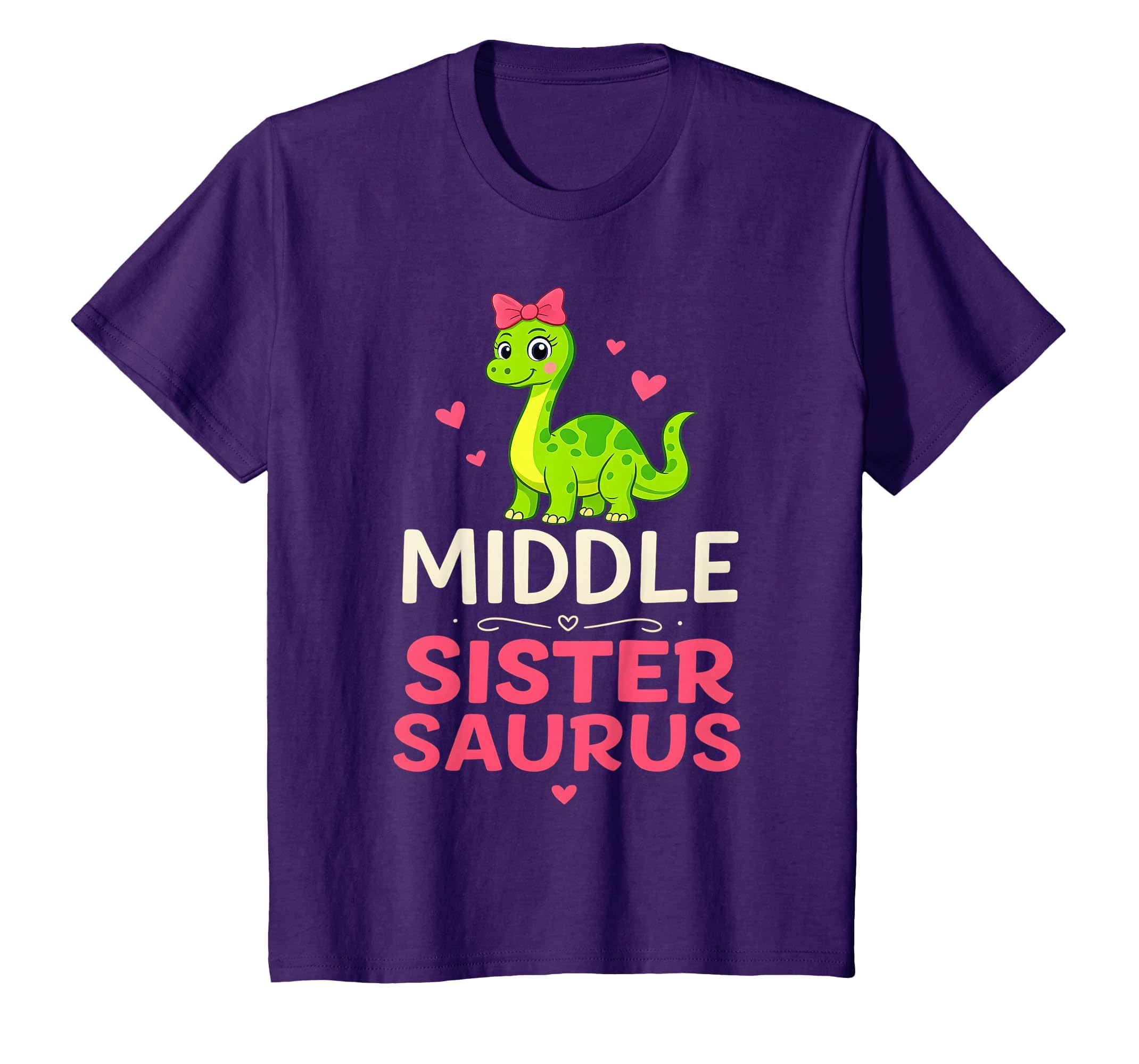 Middle Sister Dinosaur Dino Saurus T-Shirt - Custom Art Print for Adults - T-Shirt, Sweatshirt, Hoodie