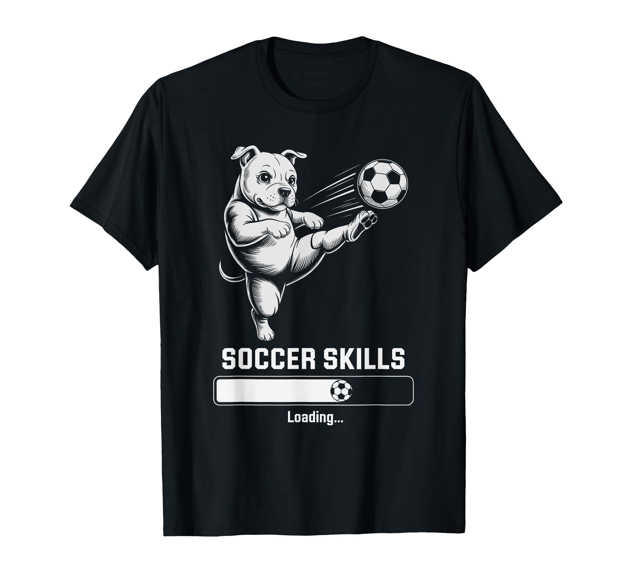 Soccer Pug Skills Loading Dog Score T-Shirt - Aesthetic Graphic Men Women - T-Shirt, Sweatshirt, Hoodie