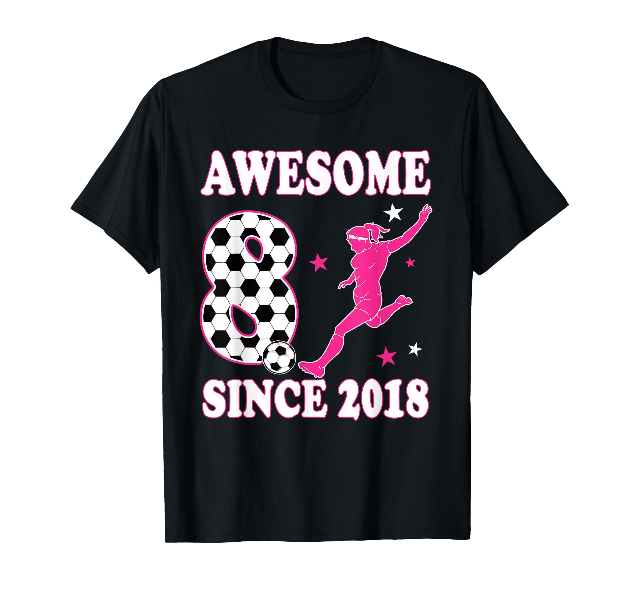 8 Year Old Awesome Since 2018 T-Shirt - Minimalist Print Men Women - T-Shirt, Sweatshirt, Hoodie