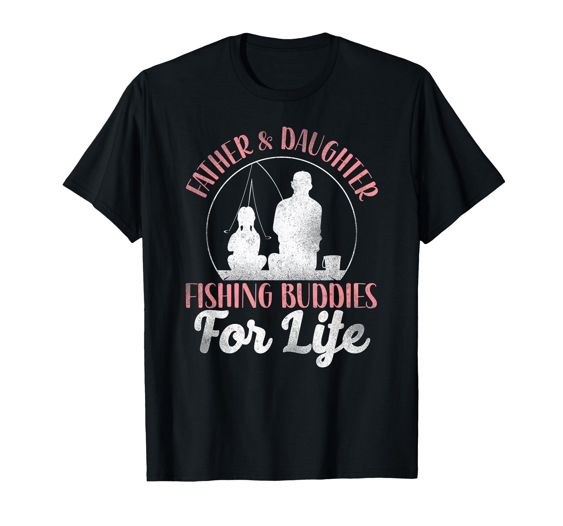 Fishing Buddies Dad Father Daughter T-Shirt - Aesthetic Graphic for Adults - T-Shirt, Sweatshirt, Hoodie