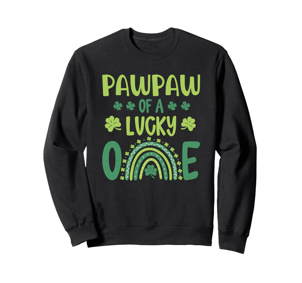 Pawpaw Lucky One First Birthday St Sweatshirt - Trendy Graphic Unisex - T-Shirt, Sweatshirt, Hoodie