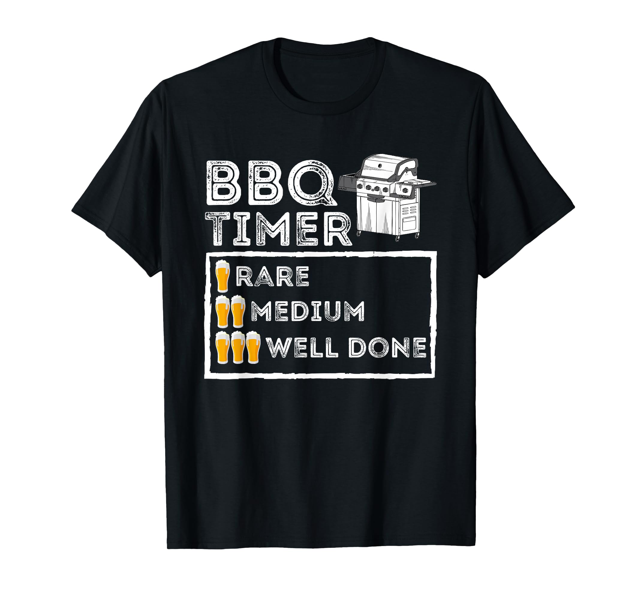 Bbq Timer Funny Bbq Smoker Barbecue T-Shirt - Trendy Graphic Unisex - T-Shirt, Sweatshirt, Hoodie