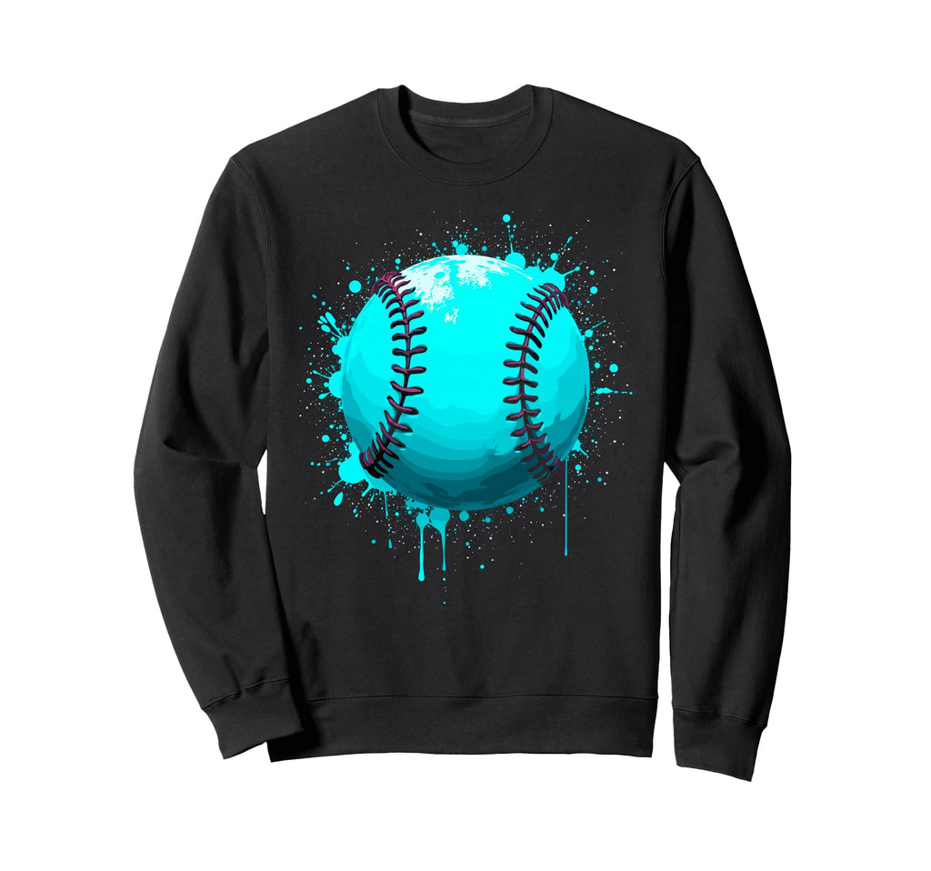 Paint Splash Baseball Ball Player Sweatshirt - Custom Art Print for Adults - T-Shirt, Sweatshirt, Hoodie