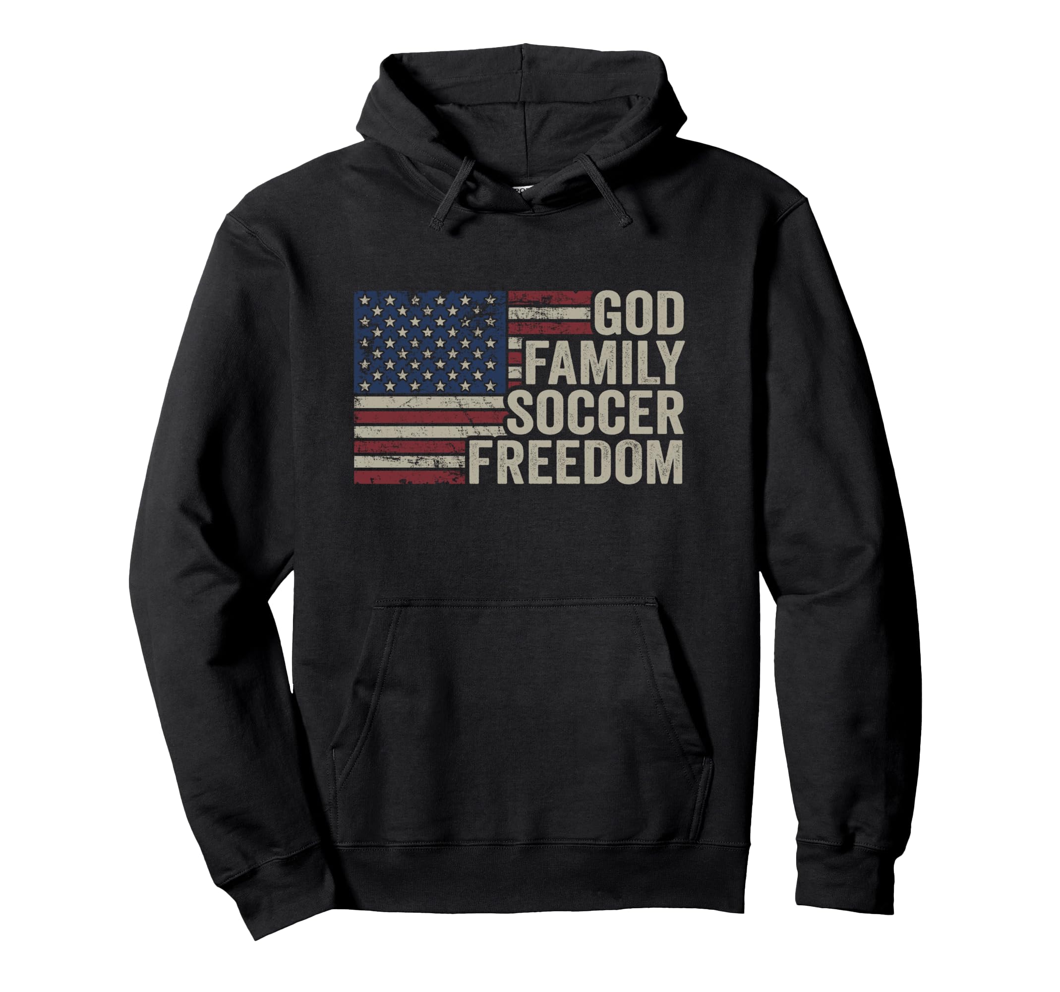 God Family Soccer Freedom Player Coach Hoodie - Graphic Print Men Women - T-Shirt, Sweatshirt, Hoodie