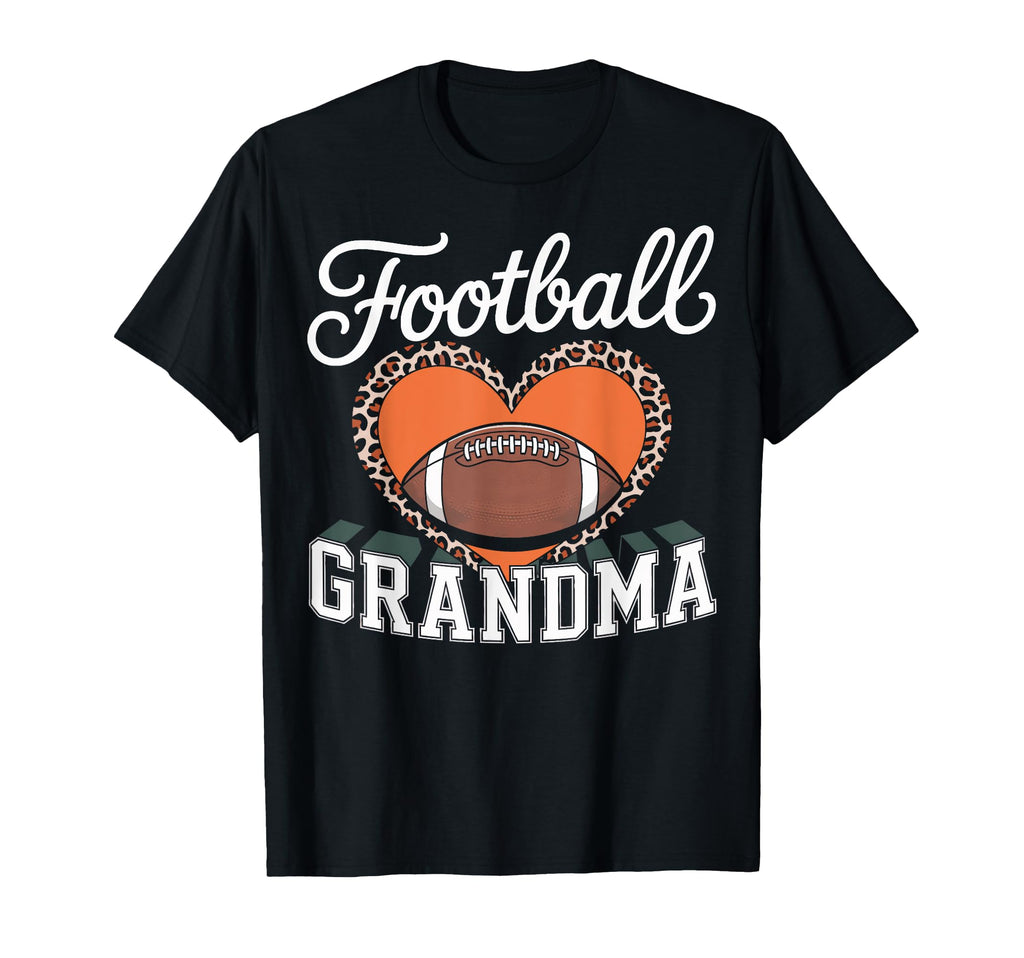 Football Grandma Heart Leopard Soccer T-Shirt - Unique Graphic for Adults - T-Shirt, Sweatshirt, Hoodie