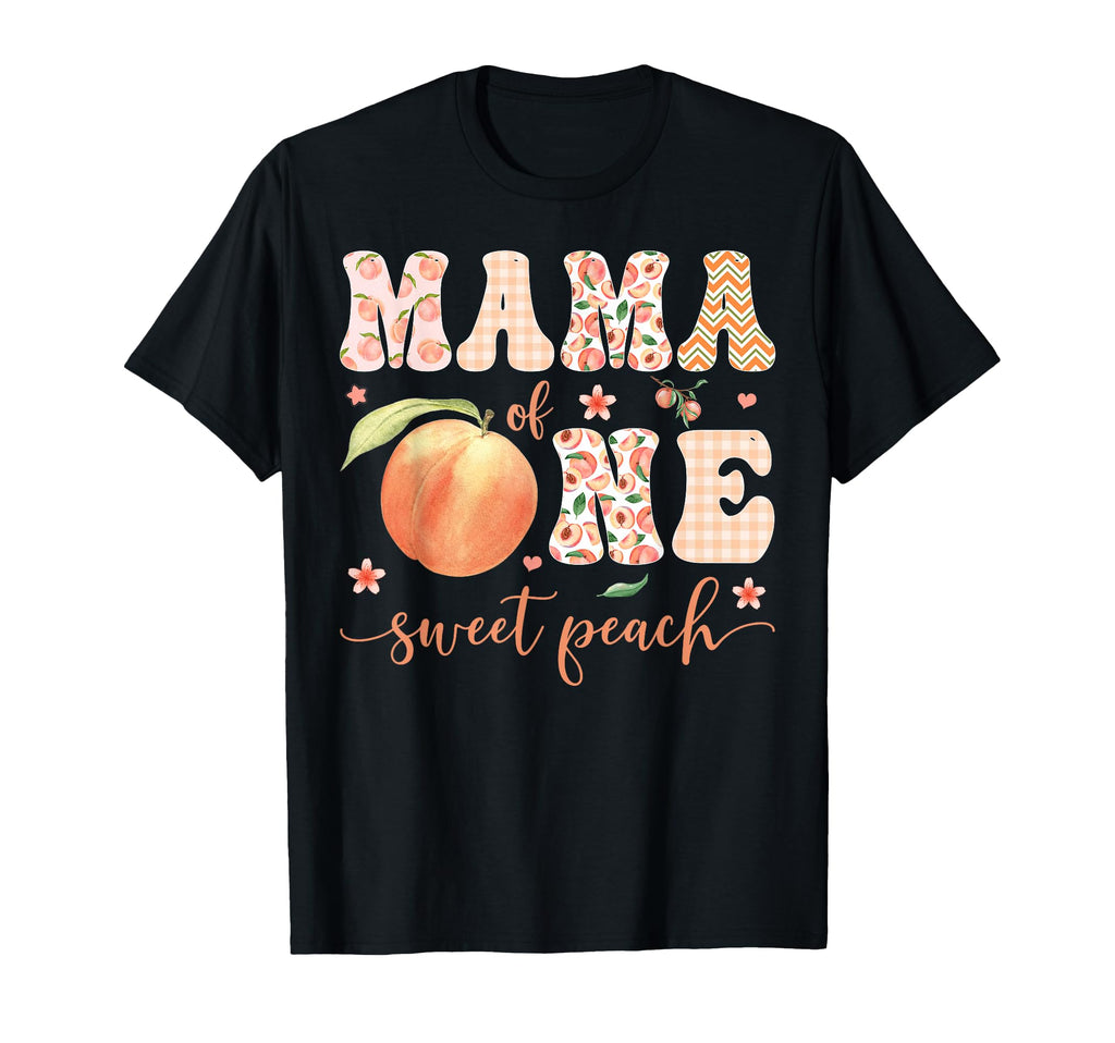 Mama One Sweet Peach 1St Birthday Party T-Shirt - Graphic Print Unisex - T-Shirt, Sweatshirt, Hoodie