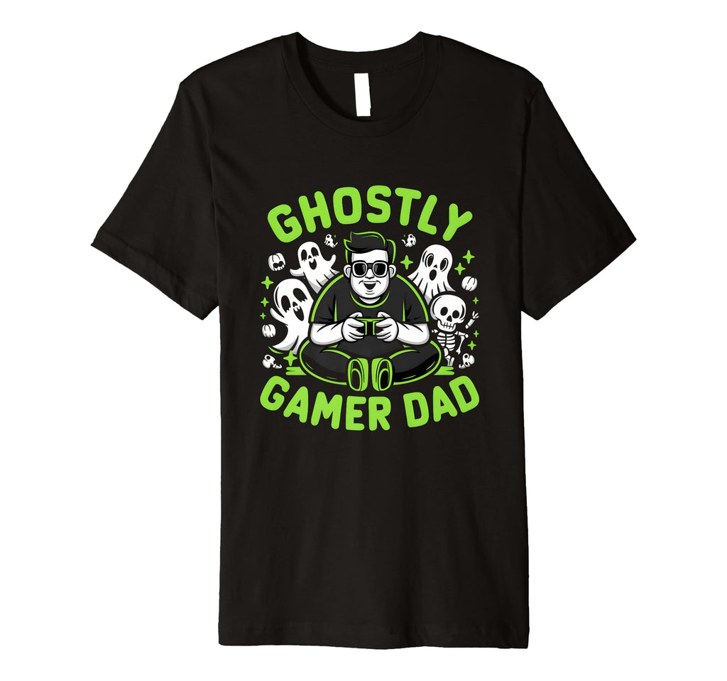 Ghostly Gamer Dad Halloween T-Shirt - Fun Novelty Design for Adults - T-Shirt, Sweatshirt, Hoodie