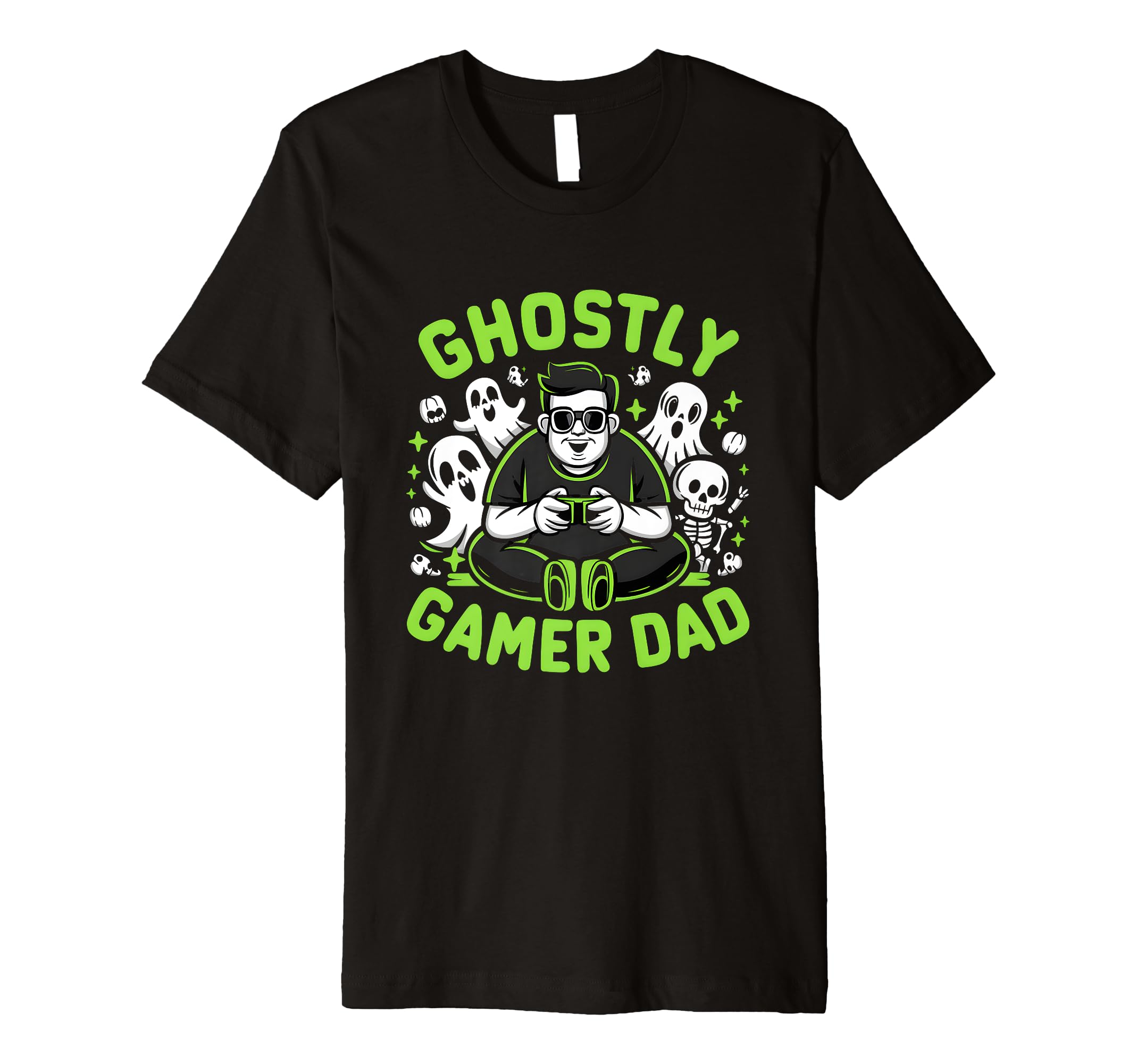 Ghostly Gamer Dad Halloween T-Shirt - Fun Novelty Design for Adults - T-Shirt, Sweatshirt, Hoodie