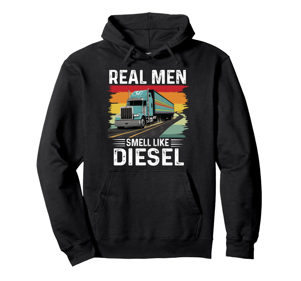 Real Smell Like Diesel Truck Driver Art Hoodie - Unique Graphic for Adults - T-Shirt, Sweatshirt, Hoodie