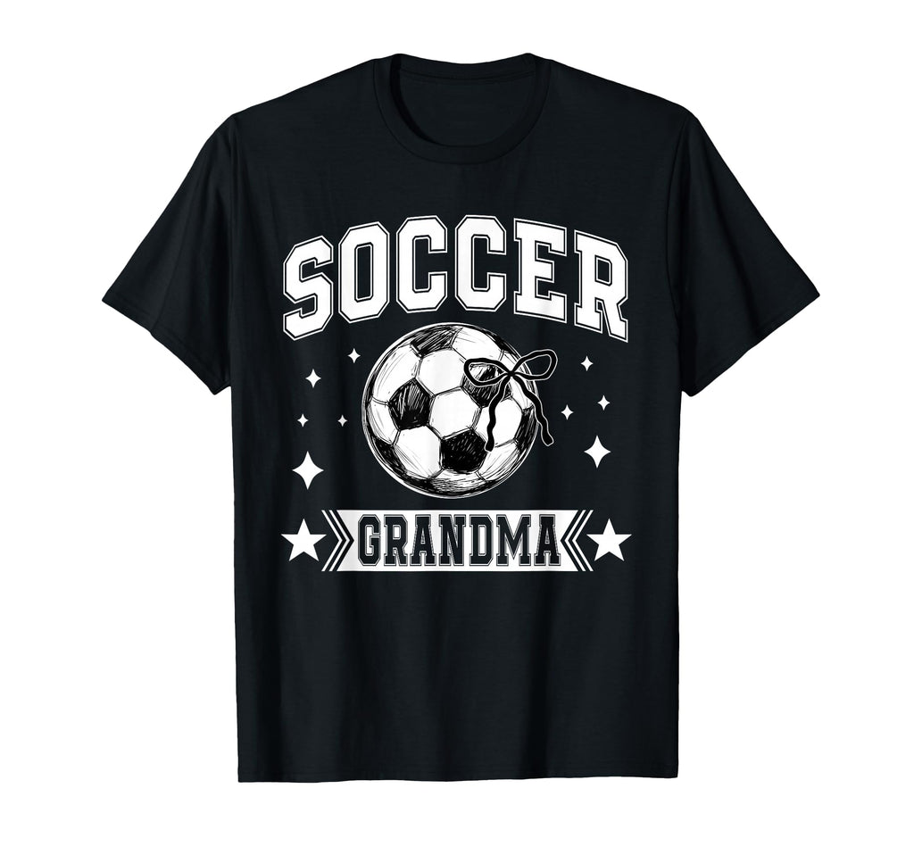 Coquette Bow Soccer Grandma Soccer T-Shirt - Novelty Apparel Men Women - T-Shirt, Sweatshirt, Hoodie