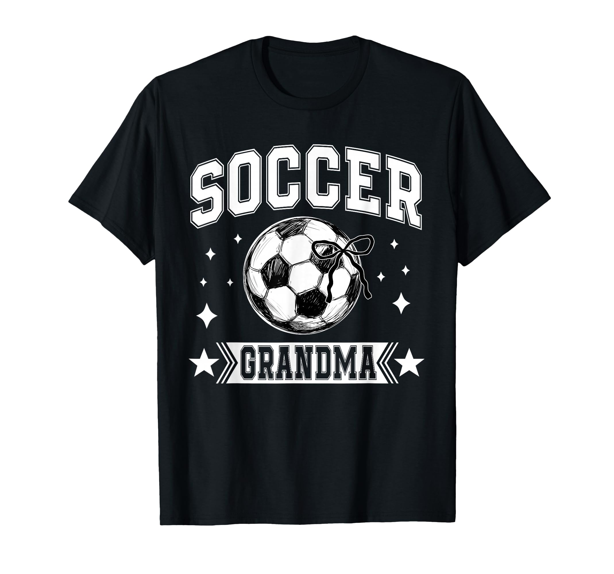 Coquette Bow Soccer Grandma Soccer T-Shirt - Novelty Apparel Men Women - T-Shirt, Sweatshirt, Hoodie