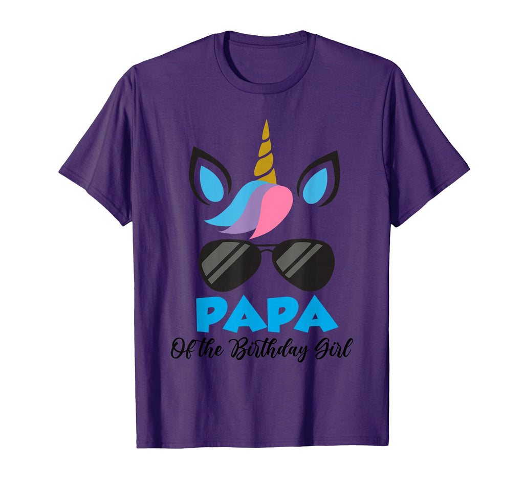 Unicorn Papa Birthday Matching Party T-Shirt - Trendy Graphic Unisex - T-Shirt, Sweatshirt, Hoodie
