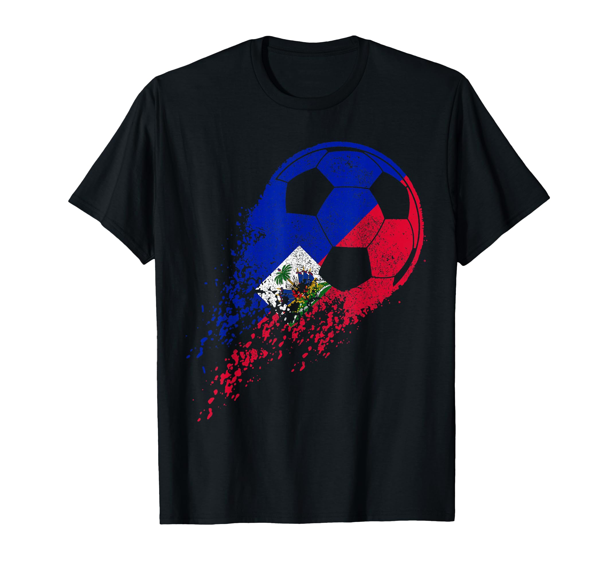 Haiti Soccer Haitian Flag Pride T-Shirt - Fun Novelty Design for Adults - T-Shirt, Sweatshirt, Hoodie
