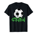 Soccer Player 7Th Birthday 7 Years T-Shirt - Streetwear Style Men Women - T-Shirt, Sweatshirt, Hoodie