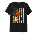 Mens Dad Ballers Funny Usa Flag Softball T-Shirt - Minimalist Print Unisex - T-Shirt, Sweatshirt, Hoodie