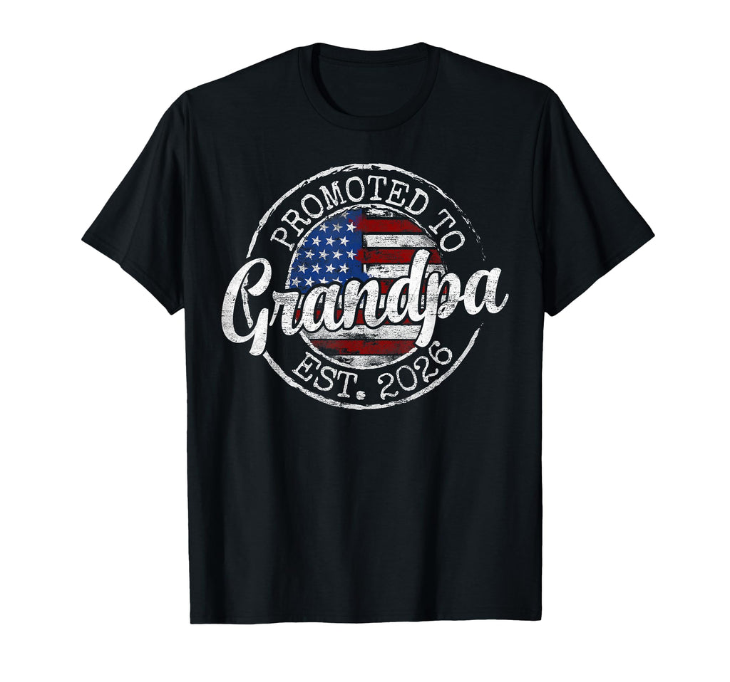 Promoted To Grandpa Est 2026 First T-Shirt - Minimalist Print for Adults - T-Shirt, Sweatshirt, Hoodie