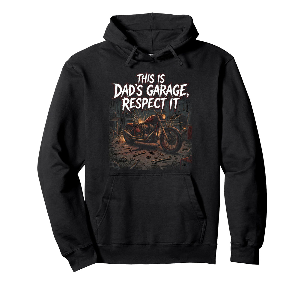 Garage Motorcycle Papa Rider Biker Dad Hoodie - Custom Art Print Unisex - T-Shirt, Sweatshirt, Hoodie