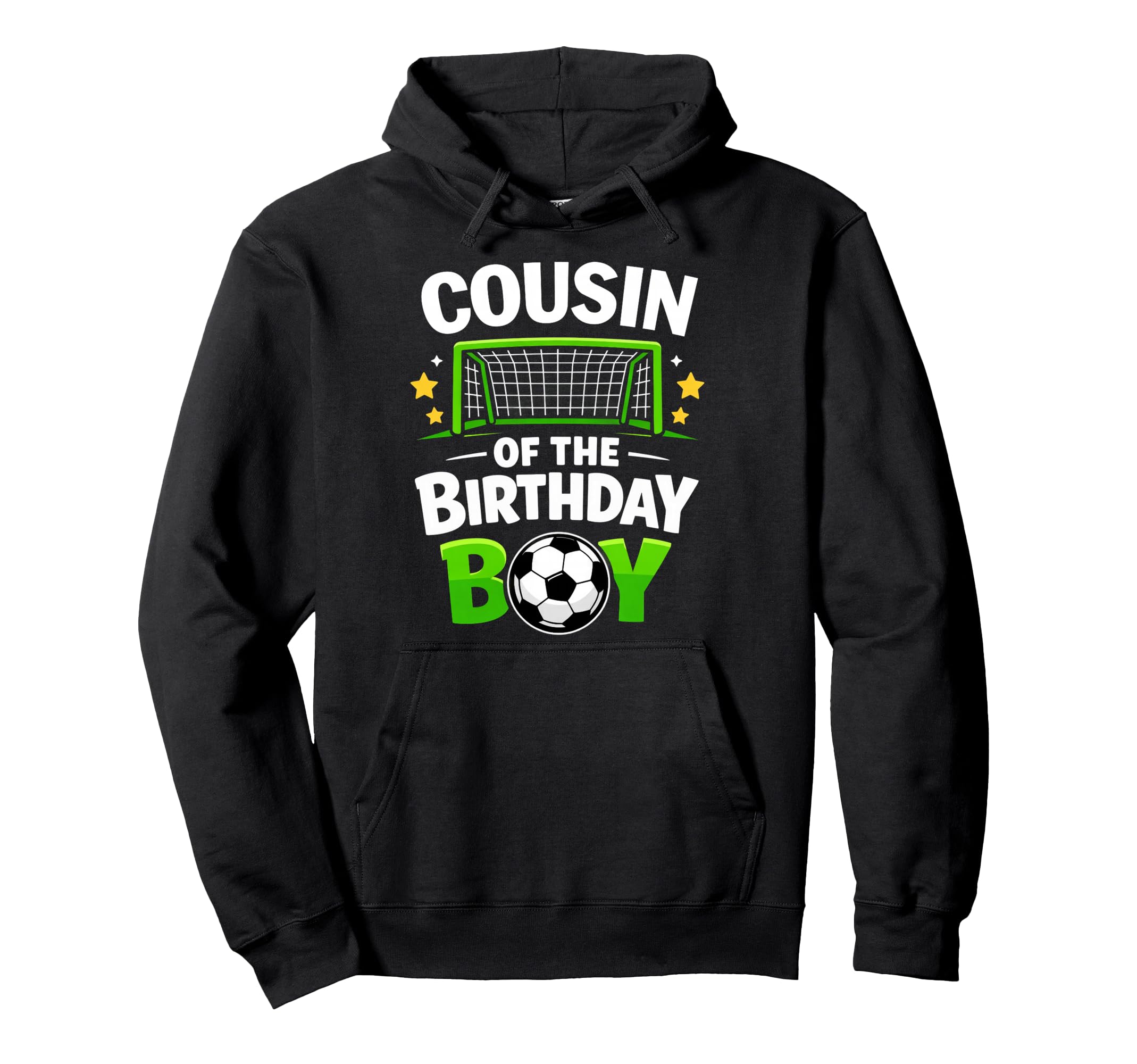 Cousin Birthday Soccer Ball Hoodie - Minimalist Print Men Women - T-Shirt, Sweatshirt, Hoodie