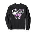 Soccer Aunt Heart Aunt Soccer Player Sweatshirt - Trendy Graphic Men Women - T-Shirt, Sweatshirt, Hoodie