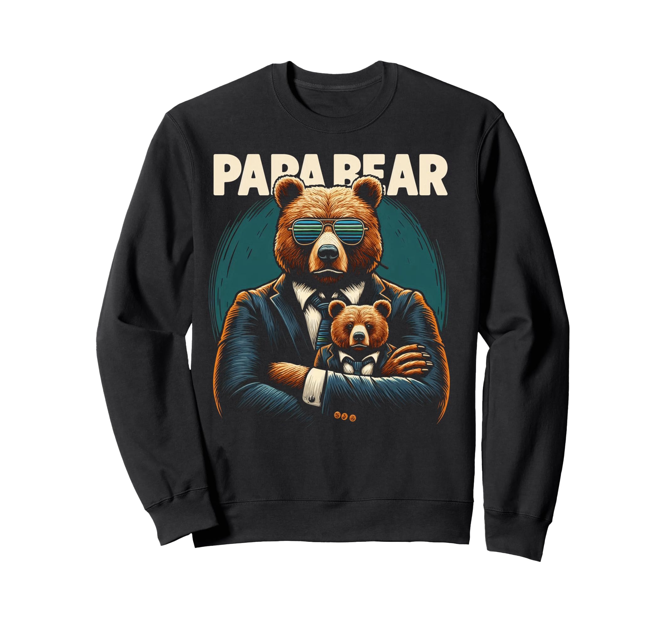 Papa Bear Funny Bears Animal Lover Dad Sweatshirt - Graphic Print Unisex - T-Shirt, Sweatshirt, Hoodie