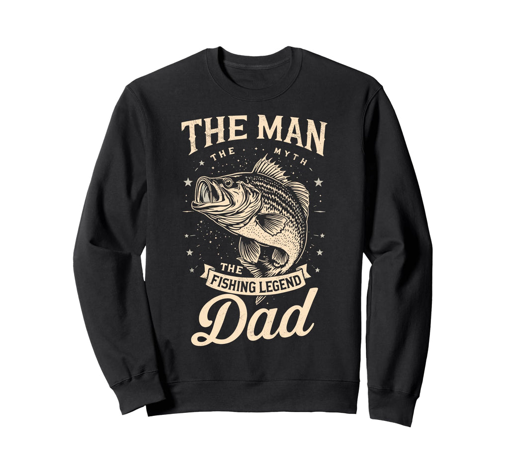 Myth Fishing Legend Dad Fish Fan Sweatshirt - Trendy Graphic for Adults - T-Shirt, Sweatshirt, Hoodie