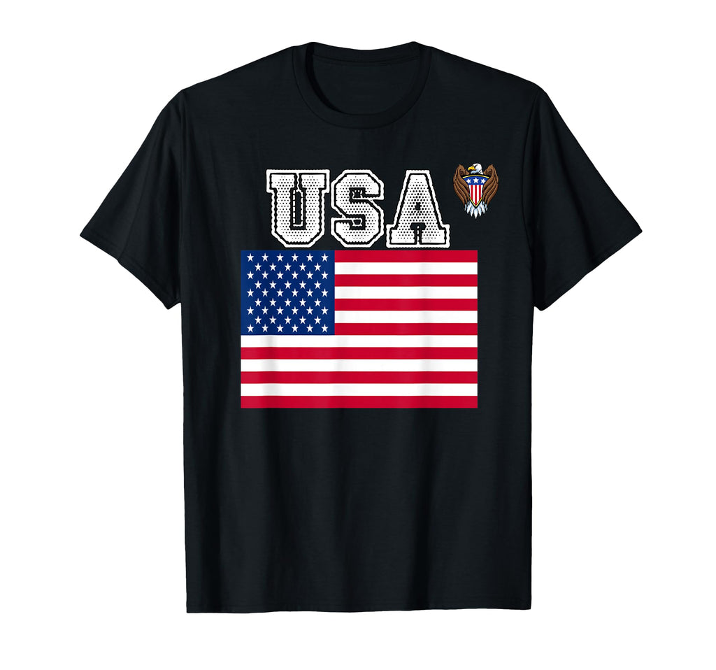 Usa America Soccer Jersey Flag T-Shirt - Fun Novelty Design Unisex - T-Shirt, Sweatshirt, Hoodie