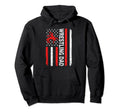 Wrestling Dad American Flag Dad Hoodie - Novelty Apparel for Adults - T-Shirt, Sweatshirt, Hoodie