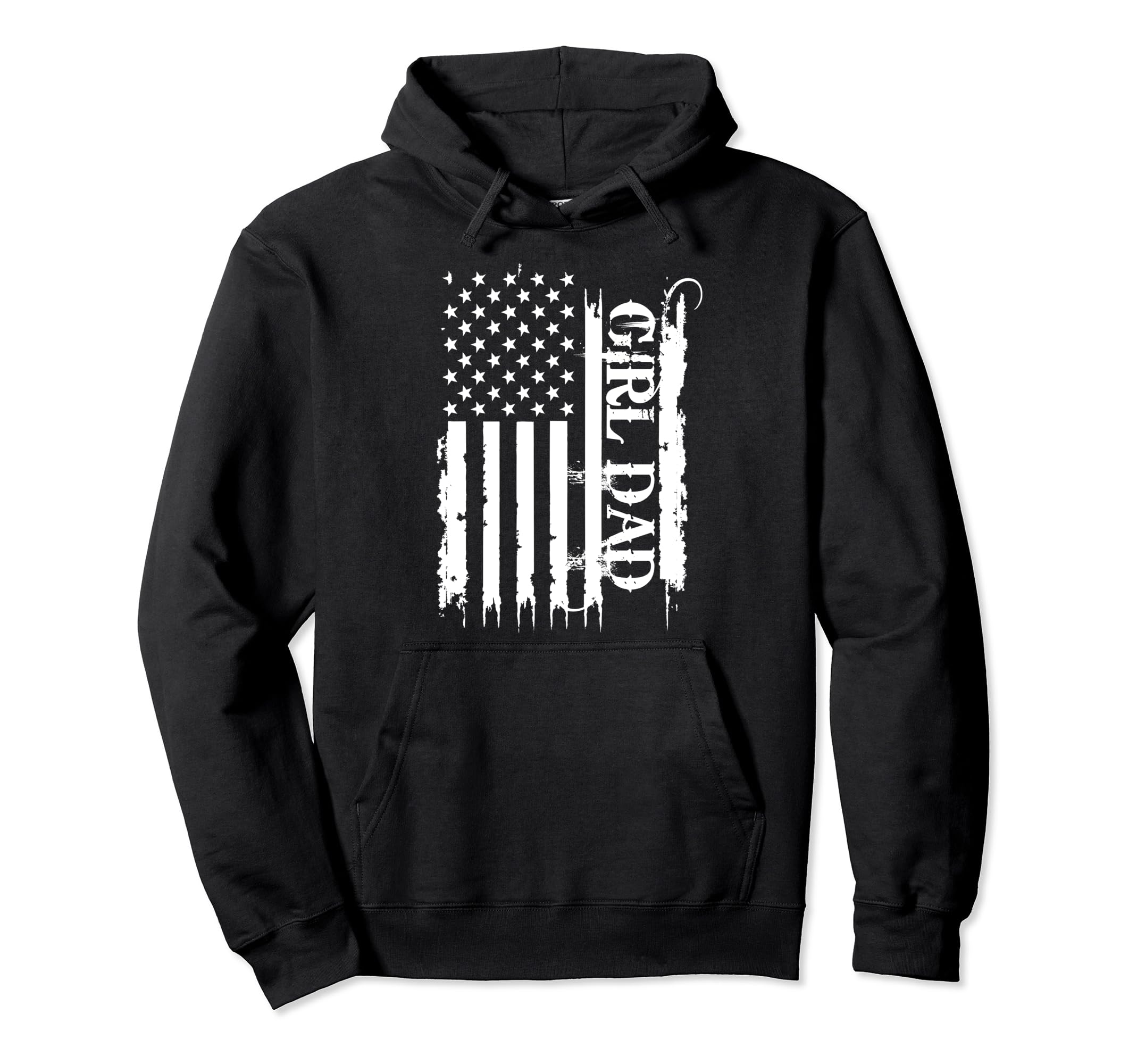 Dad United States Distressed W Us Flag Hoodie - Custom Art Print Unisex - T-Shirt, Sweatshirt, Hoodie