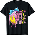 All The Pretty Girls Walk Like This Softball Lover - Adult & Kids T-Shirts, Sweatshirts & Hoodies apparel design preview 1