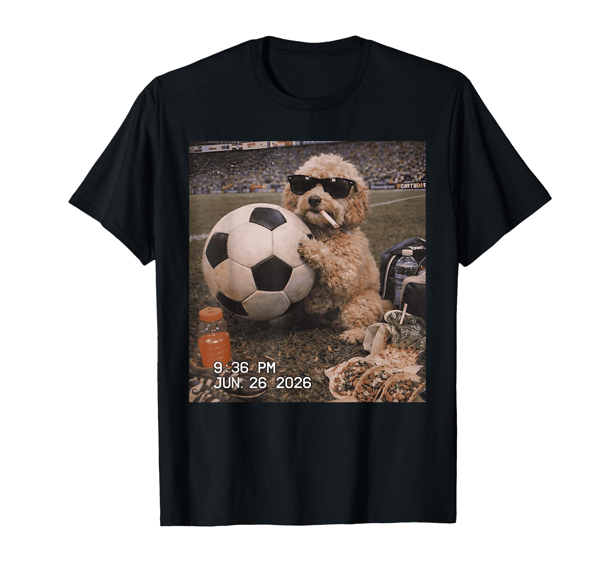 Funny Dog Soccer Fan Sunglasses T-Shirt - Custom Art Print Men Women - T-Shirt, Sweatshirt, Hoodie