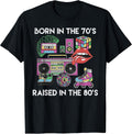 Born in 70s Raised 80s Cool Gen X Throwback Vibes Men - Adult & Kids T-Shirts, Sweatshirts & Hoodies apparel design preview 1