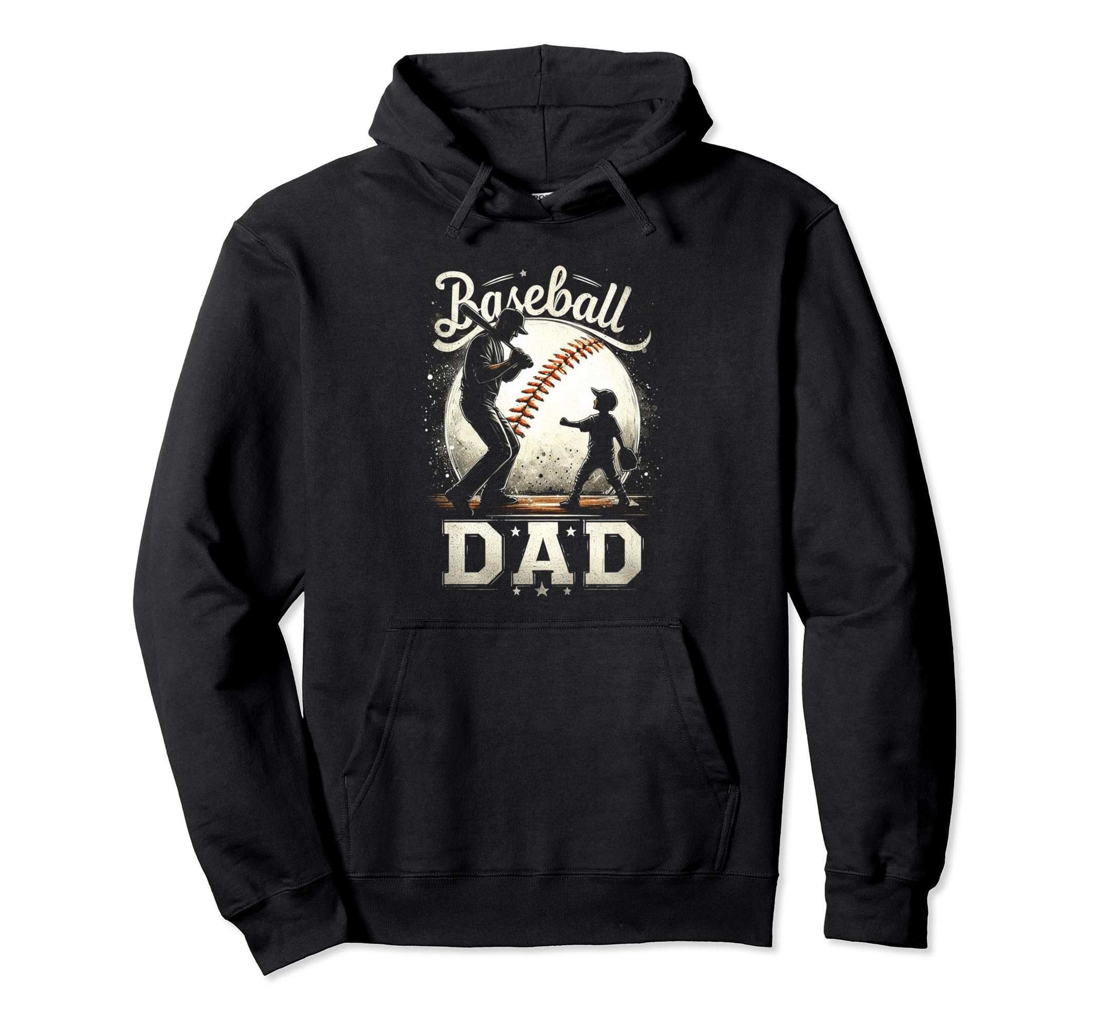 Baseball Dad Fathers Day Hoodie - Novelty Apparel for Adults - T-Shirt, Sweatshirt, Hoodie