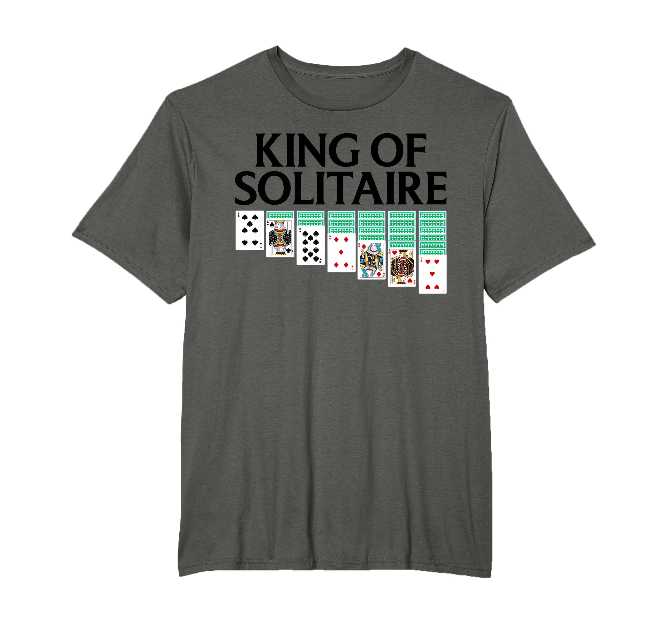 Funny King Solitaire Art Grandpa Solitaire T-Shirt - Graphic Print Unisex - T-Shirt, Sweatshirt, Hoodie