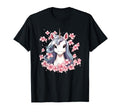 Unicorn Cherry Blossoms I Unicorn T-Shirt - Aesthetic Graphic Unisex - T-Shirt, Sweatshirt, Hoodie