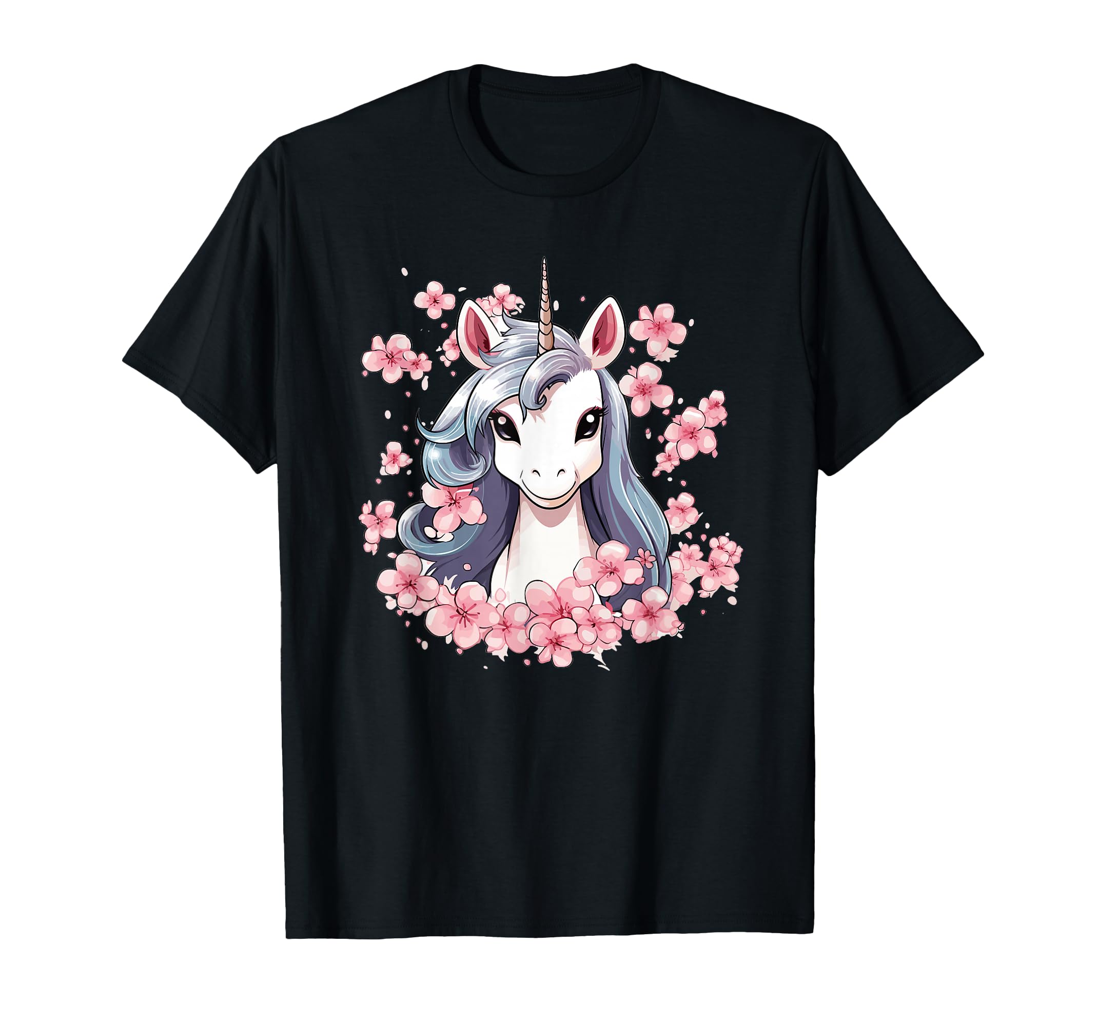 Unicorn Cherry Blossoms I Unicorn T-Shirt - Aesthetic Graphic Unisex - T-Shirt, Sweatshirt, Hoodie