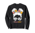 Soccer Sister Messy Bun Hair Sweatshirt - Streetwear Style for Adults - T-Shirt, Sweatshirt, Hoodie