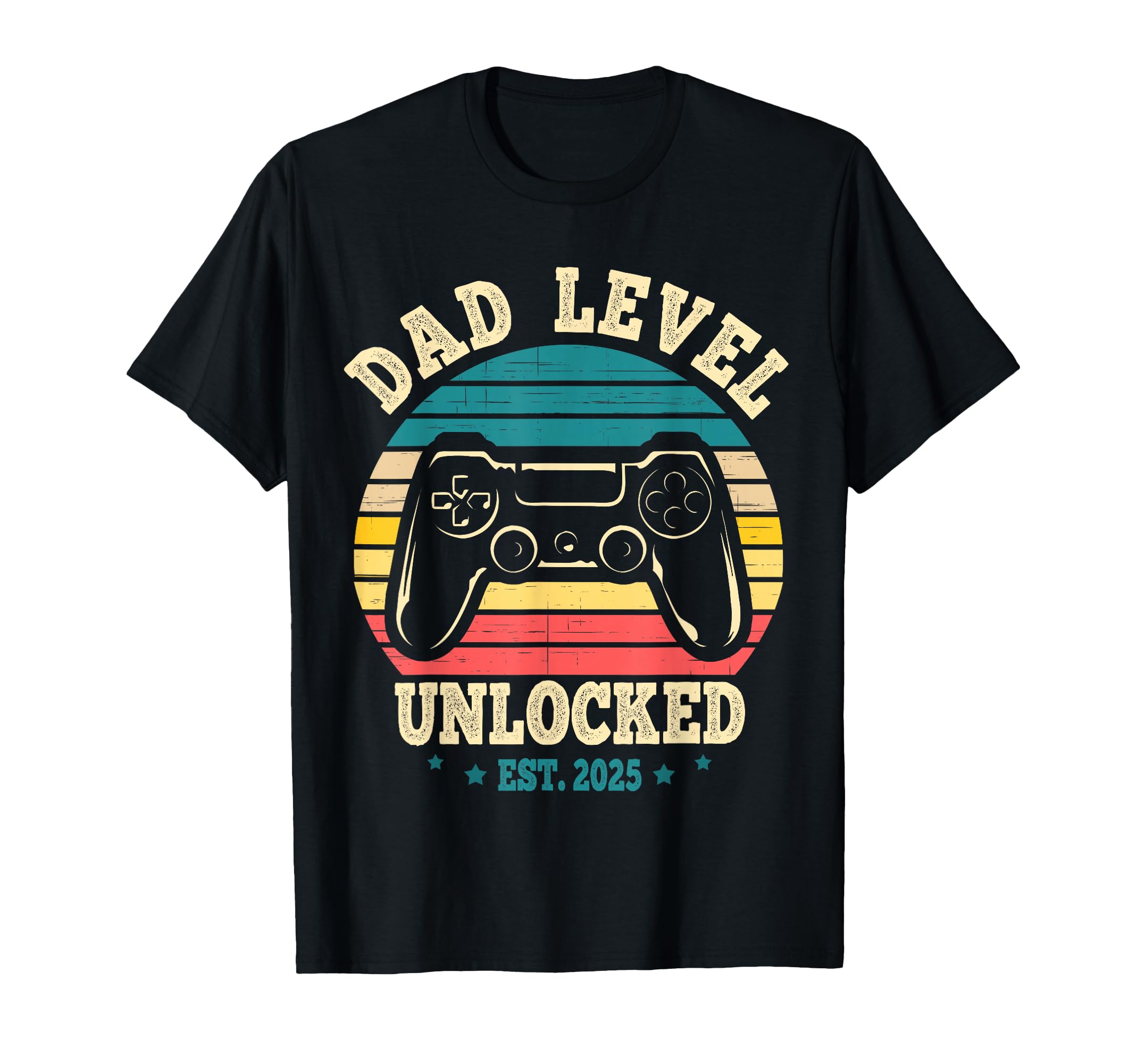 Dad Level Unlocked 2025 Gamer T-Shirt - Fun Novelty Design for Adults - T-Shirt, Sweatshirt, Hoodie
