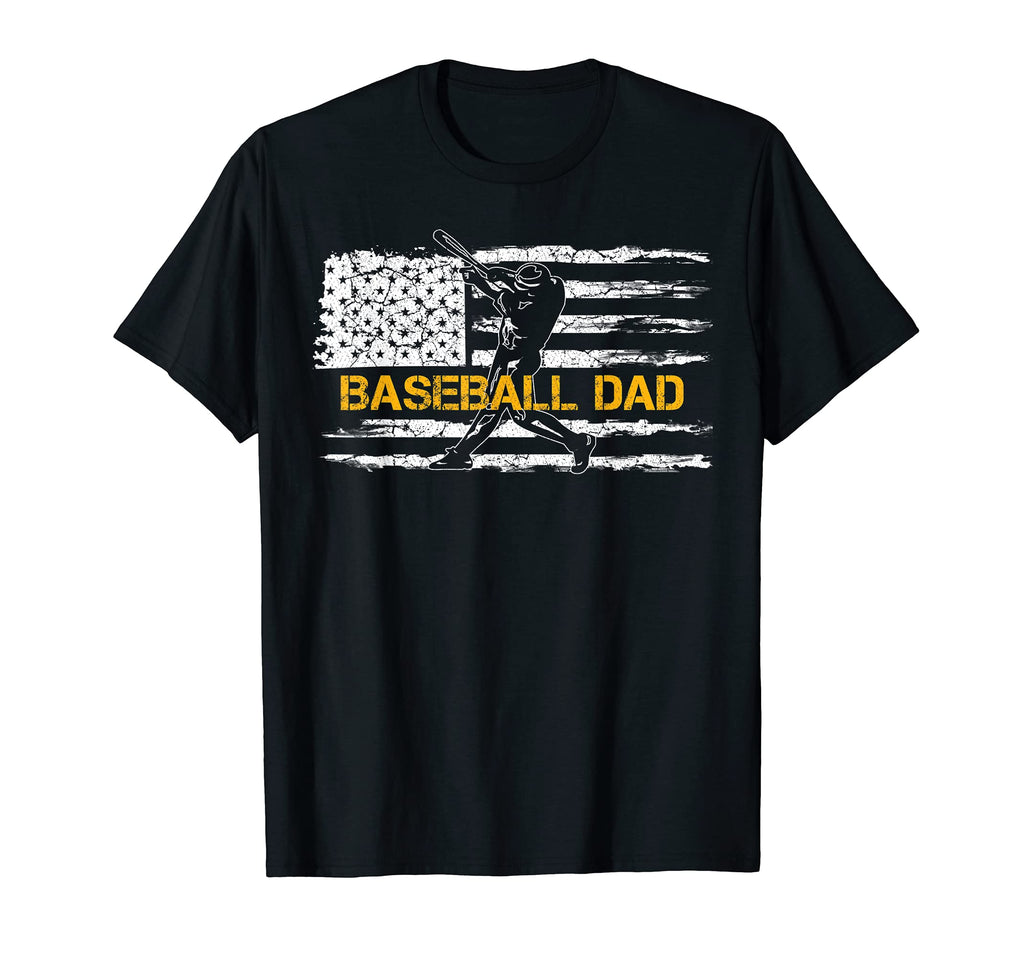 Usa American Flag Proud Baseball Dad T-Shirt - Custom Art Print Unisex - T-Shirt, Sweatshirt, Hoodie