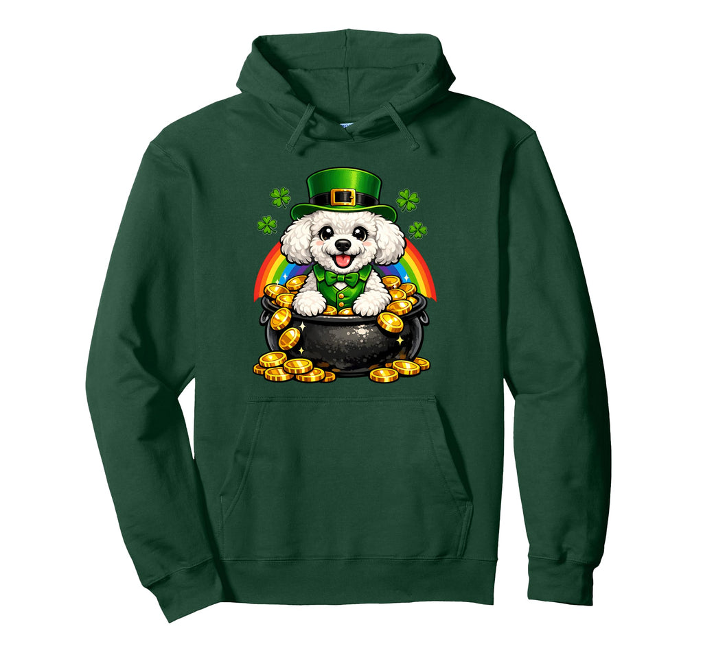 Happy Leprechaun Miniature Poodle Mini Hoodie - Unique Graphic Unisex - T-Shirt, Sweatshirt, Hoodie