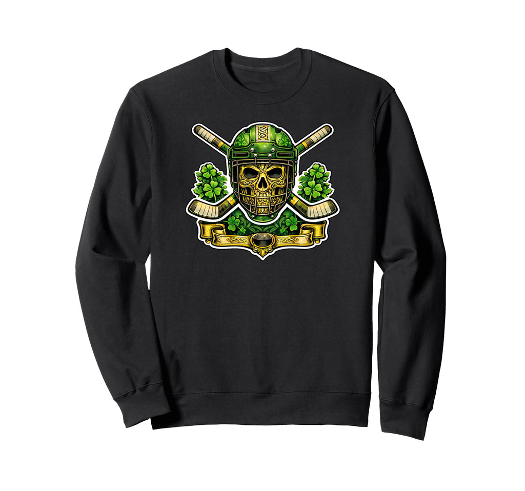 Celtic Skull Irish Hockey St Sweatshirt - Novelty Apparel for Adults - T-Shirt, Sweatshirt, Hoodie