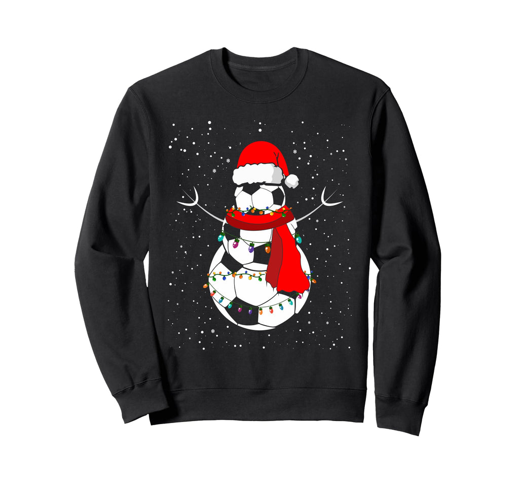 Funny Soccer Balls Santa Snowman Sweatshirt - Novelty Apparel Men Women - T-Shirt, Sweatshirt, Hoodie