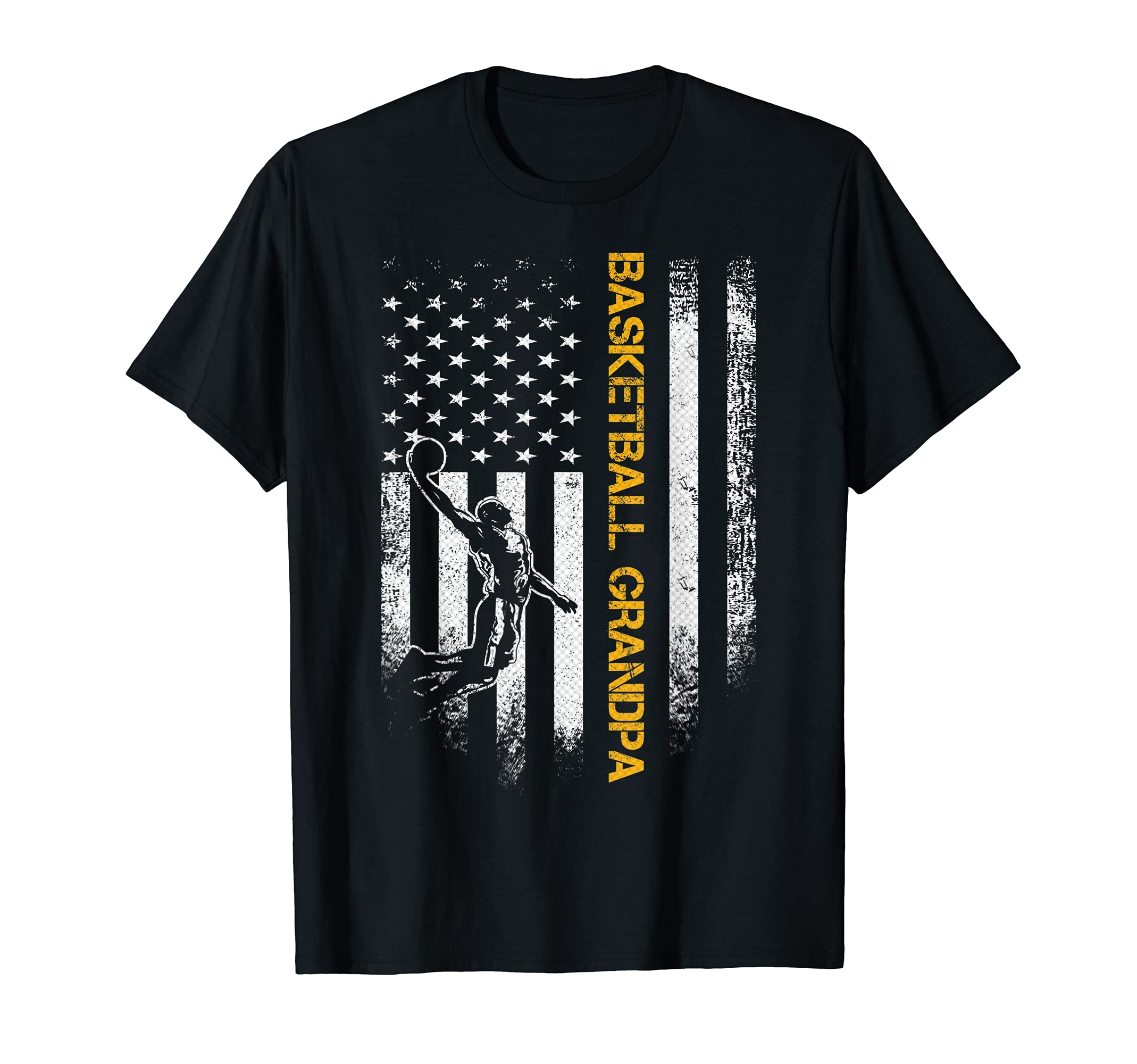 American Flag Proud Basketball Grandpa T-Shirt - Aesthetic Graphic Unisex - T-Shirt, Sweatshirt, Hoodie