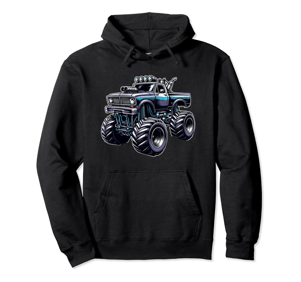 Monster Truck Dad Fathers Day Hoodie - Graphic Print Unisex - T-Shirt, Sweatshirt, Hoodie
